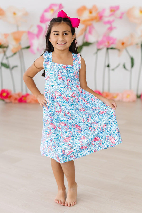 crab-walk-ruffle-cross-back-dress Mila & Rose - Sophia's StyleRuffle Cross Back Dress-1